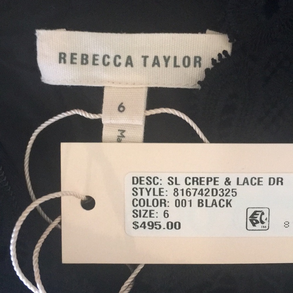 NWT Rebecca Taylor Black Lace Dress Size 6 & 10 - Picture 4 of 8